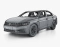 Volkswagen Bora with HQ interior 2019 3d model wire render