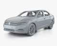 Volkswagen Bora with HQ interior 2019 3d model clay render