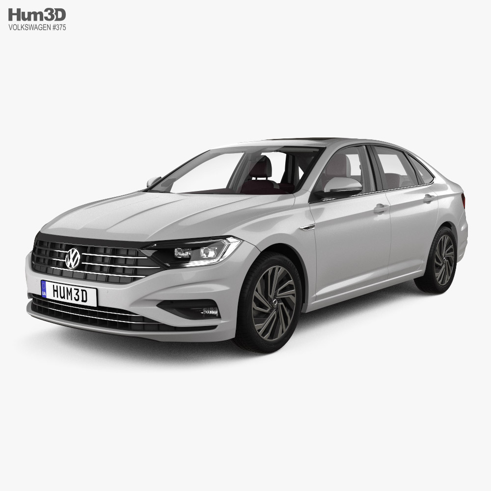 Volkswagen Sagitar з детальним інтер'єром 2019 3D модель