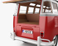 Volkswagen Transporter Fourgonnette de Tourisme avec Intérieur 1953 Modèle 3d