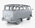 Volkswagen Transporter Passenger Van mit Innenraum 1953 3D-Modell
