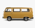 Volkswagen Transporter T2 Passenger Van with HQ interior 1975 3d model side view