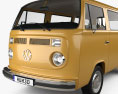 Volkswagen Transporter Fourgonnette de Tourisme avec Intérieur 1975 Modèle 3d