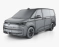 Volkswagen Transporter Multivan LWB 2024 3D模型 wire render