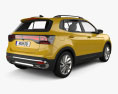 Volkswagen T-Cross Elegance 2024 3Dモデル 後ろ姿