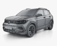 Volkswagen T-Cross Elegance 2024 3D 모델  wire render