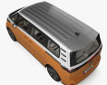 Volkswagen ID Buzz mit Innenraum 2024 3D-Modell Draufsicht
