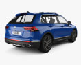 Volkswagen Tiguan Allspace Elegance 2023 3Dモデル 後ろ姿
