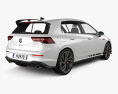 Volkswagen Golf GTI Clubsport 5 porte hatchback 2024 Modello 3D vista posteriore