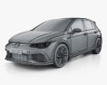 Volkswagen Golf GTI Clubsport п'ятидверний Хетчбек 2024 3D модель wire render