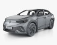Volkswagen ID.5 Pro з детальним інтер'єром 2024 3D модель wire render