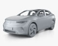 Volkswagen ID.5 Pro з детальним інтер'єром 2024 3D модель clay render