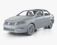 Volkswagen Jetta CN-spec з детальним інтер'єром 2019 3D модель clay render
