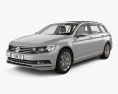Volkswagen Passat variant with HQ interior and Engine 2014 Modelo 3D