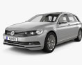 Volkswagen Passat variant with HQ interior and Engine 2014 3Dモデル