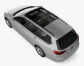 Volkswagen Passat variant with HQ interior and Engine 2014 3D 모델  top view