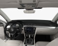 Volkswagen Passat variant with HQ interior and Engine 2014 3D模型 dashboard