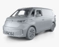 Volkswagen ID Buzz Cargo インテリアと 2024 3Dモデル clay render