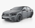 Volkswagen Jetta GLI US-spec 2024 3D-Modell wire render