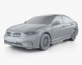 Volkswagen Jetta GLI US-spec 2024 3D-Modell clay render