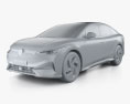Volkswagen ID.7 2024 3d model clay render