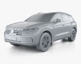 Volkswagen Touareg R eHybrid 2024 Modèle 3d clay render