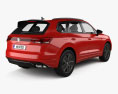 Volkswagen Touareg R-Line 2024 3D模型 后视图