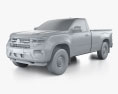Volkswagen Amarok 单人驾驶室 2024 3D模型 clay render