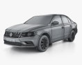 Volkswagen Bora Legend 2022 3D модель wire render