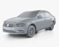 Volkswagen Bora Legend 2022 3D модель clay render
