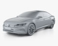 Volkswagen Arteon liftback eHybrid Elegance 2023 3Dモデル clay render