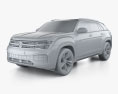 Volkswagen Teramont X R Line 2022 3D-Modell clay render