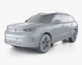 Volkswagen Tavendor R-Line 2022 3d model clay render