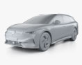 Volkswagen ID.7 tourer 2024 3d model clay render