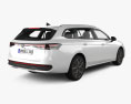 Volkswagen Passat variant eHybrid R-Line 2023 3D模型 后视图
