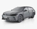 Volkswagen Passat variant eHybrid R-Line 2023 3D模型 wire render