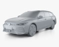Volkswagen Passat variant eHybrid R-Line 2023 Modèle 3d clay render