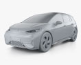 Volkswagen ID.3 GTX 2024 Modelo 3D clay render