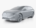 Volkswagen ID.7 tourer GTX 2024 3d model clay render