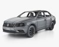 Volkswagen Bora Legend with HQ interior 2019 3D модель wire render