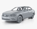 Volkswagen Bora Legend with HQ interior 2019 3D 모델  clay render