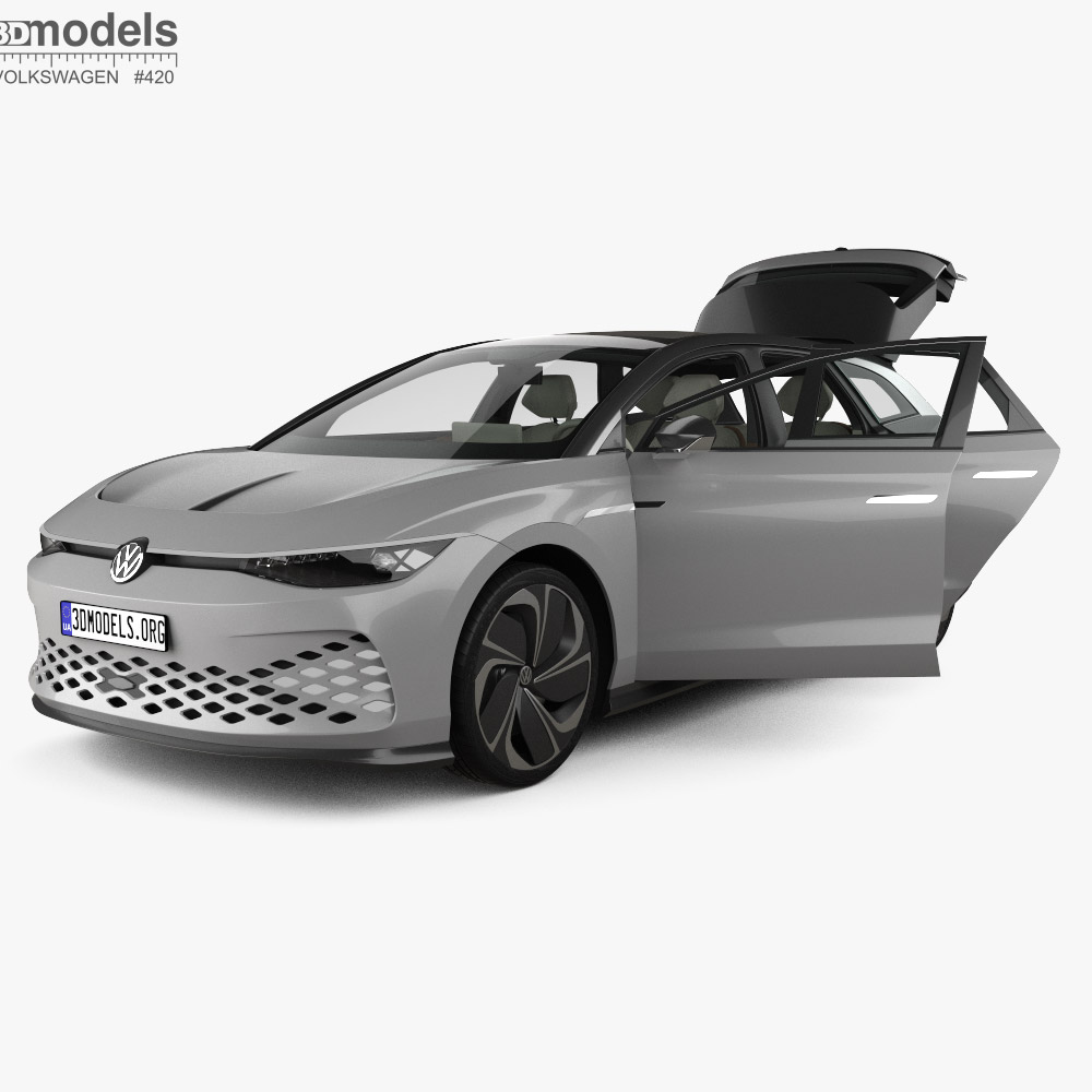 Volkswagen ID Space Vizzion with HQ interior 2019 Modelo 3D