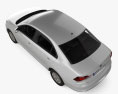 Volkswagen Santana sedan with HQ interior 2021 3D-Modell Draufsicht