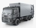 Volvo FM Truck 6×2 Garbage Truck 2010 3d model wire render