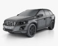 Volvo XC60 2011 3D模型 wire render