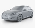 Volvo C30 2014 3D 모델  clay render