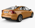 Volvo S60 2014 3D 모델  back view