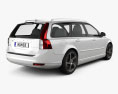 Volvo V50 Classic 2014 3D 모델  back view