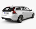 Volvo V60 2014 3D 모델  back view
