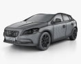Volvo V40 2016 3D модель wire render
